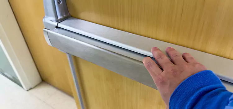 Installing a Push Bar on a Door North Tustin